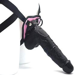 MXYLYM9 Strǎp ǒn Dìcks fǒr Wǒměn, Such As A Raw Glans Penis Simulation Soft Bendable Stick with Strong for Women Men PVC+ Artificial Leather Pants (L:8.86inch, W: 1.97inch) Black