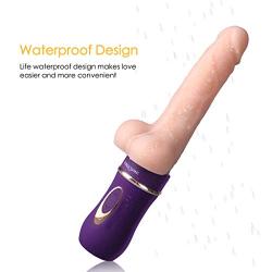 Multispeed Double Vibrantor Heating Dillo Th-Rusting Ro-tating Massager USB Rechargeable Toy