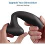 BOMBEX Vibrating Prostate Massager - Ultra Smooth Silicone P-Spot G-Spot Vibrator with 10 Speeds, Rechargeable & Waterproof Anal Sex Toy for Men Women and Couples, Matte Black