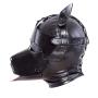 Leather Bondage Fetish Dog Mask, Black Full Face Breathable Restraint Head Hood, Sex Toys, for Unisex Adults Couples, BDSM/LGBT Cosplay Halloween Masquerade Mask