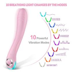 Classic Vibrator Dildo by ALOFA Waterproof G Spot Anal Stimulator with 10 Powerful Vibration Modes for Effortless Insertion - Ideal Sex Toy for Starters (Pink)