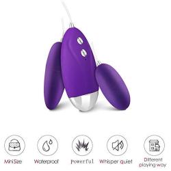 Remote Control Waterproof Double Jumping Egg Massager Doctor Recommended for Bladder Control & Pelvic Floor Exercises Female Clǐtòris Stimulatòr Toy -Purple by ALBK