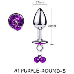Sunnylela Metal Amal Plug with Traction Chain Rhinestone-Heart-Shaped Adult Health Six-Toys for Couple Beginner