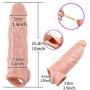 9 inch New Silicone Wearable Male Rod Extension Enhancer Girth Extender Slêeve for Men Best Gift for Travel + 3 Pcs Pên?sdêlay R?ng 9 inch New Silicone Wearable Male Rod Extension Enhancer Girth Extender Slêeve for Men Best Gift for Travel + 3 Pcs Pên?sdêlay R?ng