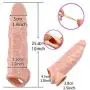 9 inch New Silicone Wearable Male Rod Extension Enhancer Girth Extender Slêeve for Men Best Gift for Travel + 3 Pcs Pên?sdêlay R?ng