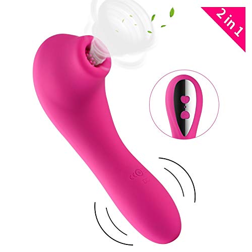 Clitoral Sucking Vibrator,G spot Vibrator Dildo for Women with 30 Vibration Blowjob Oral Sex,Nipple Vaginal Clit Sucker Stimulator for Couples Solo Flirting,Sex Toy for Female Intensive Orgasm