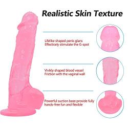 MXJYB Monster Massager Silicone Soft -Ďîldɔ, Realistic Texture and Real Touch Toys Beginners-wpwpwpwp 9.25 MXJYB (Color : Pink)