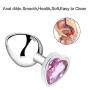 YiFeng 3 PCS Heart Shaped Jewelry Anal Butt Plug for Sex Games (Medium+Small+Bullet Vibrator, Pink)