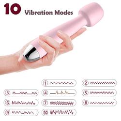 Personal Wand Massager, Weyes Mini Waterproof Rechargeable Personal Massager with 10 Multi Vibration Frequencies for Therapeutic Muscle Aches and Sports Recovery Whisper Quiet