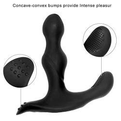Hgrope Prostate Massager Anal Sex Toys with 10 Vibration Modes Silicone Rechargeable Vibrator for Anal Sex, G Spot - 100% Waterproof for Men Women and Couples