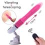 Realistic Dildo Vibrator, Retractable G-spot stimulating Massage Stick, USB Charging Wireless Remote Control Vibrator, Waterproof, Orgasm Toys Suitable for Women or Couples