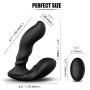 Prostate Massager Vibrator, 9 Speed Silicone Vibrating Anal Plug Male G Spot Vibrator 3 in 1 Prostate Stimulator with 2 Intense Motors and Remote Control