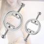 FST Stainless Steel Nipple Clips Round Adjustable Nipple Clamp Set Body Restraints Female SM Sex Toy
