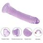 7.87 Inch Dildo with Suction Cup Realistic Dong Fake Penis Adult Sex Female Masturbation Toys(Purple)