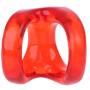 Aixia Double Rings Delay Ejaculation Mens Cock Rings (red)