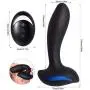 Aixoxo Vibrating Prostate Massager, Waterproof Soft Silicone Anal Vibrators, Powerful Heating Anal Sex Toys Remote Control Rechargeable 10 Frequency Anal Butt Plug for Men Women and Couples (Black)