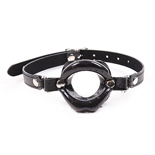 Premium Black Silicone Open Mouth Gag Ball Restraints for Sex
