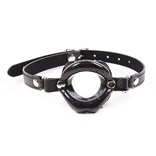Premium Black Silicone Open Mouth Gag Ball Restraints for Sex