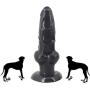 FST Silicon Animal Big Dildo Suction Animal Penis 8 Inch Dog Dildo for Anal Sex Vaginal Stimulator Realistic Dildo Novelties Sex Toy (Black)