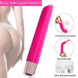 Bullet Vibrator for G Spot Clitoris Stimulation, Ultra Soft Bendable Mini Vibrator Adult Toys with 16 Vibration,Waterproof Silicone Vibrator for Women,Couple