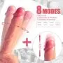 G spot Dildo,Silicone Thrusting Dildo Sex Toy with Strong Suction Cup 8 Rotating and Vibration Modes for G Spot Clitoral Anal Stimulation,Realistic Vibrator Dildo Penis Huge Glans for Unisex