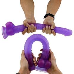 Winzfred 16 inch Realistic Dilo with Hands-Free Play Flexible Pennis Long Six Toysfor Women Men