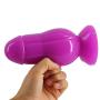 Anal Plug Sex Toys Strong Suction Cup Hand-Free Women Men Masturbation Couple Flirt Tools(Purple)