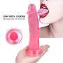 InvincibleFun Ergonomic Slim 7.87 Inch Soft Vibrant Toy with Suction Cup Base Easy to Clean Great for Beginners Unisex Magic (Color : Pink)