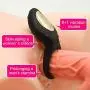 Vibrating Cock Ring, Remote Control 9-Speed Penis Ring Vibrator Medical Silicone Waterproof Rechargeable Powerful Vibration Sex Toy for Male and Couples