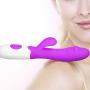 Portable 30-Speed Vibrating Silicone Waterproof G~Spôt Vîb~rá~törs Dual Vibration Home Personal Fitness Massage -Purple