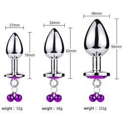 Sunnylela Metal Amal Plug with Traction Chain Rhinestone-Heart-Shaped Adult Health Six-Toys for Couple Beginner