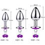 Sunnylela Metal Amal Plug with Traction Chain Rhinestone-Heart-Shaped Adult Health Six-Toys for Couple Beginner