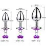 Sunnylela Metal Amal Plug with Traction Chain Rhinestone-Heart-Shaped Adult Health Six-Toys for Couple Beginner Sunnylela Metal Amal Plug with Traction Chain Rhinestone-Heart-Shaped Adult Health Six-Toys for Couple Beginner