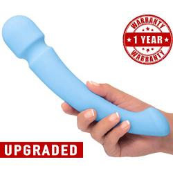 Cordless Body Massager - Dual Independent Motor - 3X Speeds 65x Patterns - Muscle & Sports Recovery - Strong Vibration - USB Rechargeable - Waterproof - Travel Friendly - Baby Blue