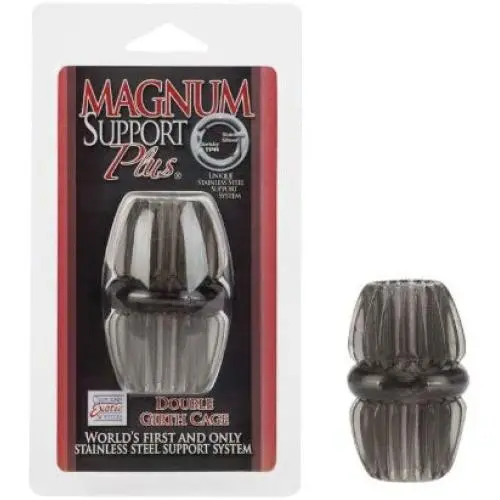 California Exotic Novelties Magnum Support Plus Double Girth Cage - Smoke California Exotic Novelties Magnum Support Plus Double Girth Cage - Smoke