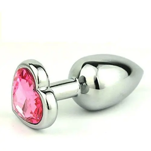 Raycity Stainless Steel Jeweled Anal Butt Plug 2 (Size: M) Raycity Stainless Steel Jeweled Anal Butt Plug 2 (Size: M)