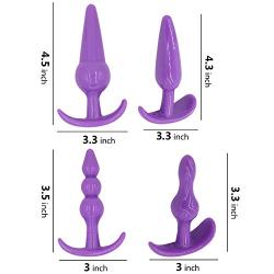 Relax Toy Amal Plug Buttpluģ for Women Extremely Soft Anales Trainer Pleasure Toy Silicone Waterproof for Adult and Couple Play Purple