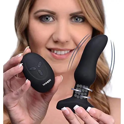 Rimmers AF934 Slim M Curved Rimming Plug with Remote Control, Black, 1 Count Rimmers AF934 Slim M Curved Rimming Plug with Remote Control, Black, 1 Count