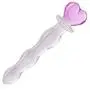 Crystal Glass Pleasure Wand Dildo Penis, Pink Crystal Glass Pleasure Wand Dildo Penis, Pink
