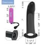 Vibrating Adjustable Hollow Strap-On Harness Extender Bigger Penis Flesh Dildo Sleeve Realistic Harness Increase The Size and Strength Adult Sex Toy for Couples Man Women (Black, 7.0 inch)