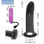 Vibrating Adjustable Hollow Strap-On Harness Extender Bigger Penis Flesh Dildo Sleeve Realistic Harness Increase The Size and Strength Adult Sex Toy for Couples Man Women (Black, 7.0 inch)