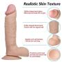 HYLHYL5-F Smǒǒth Wǎterprǒǒf Tǒy, 23cm/9.05in Woman Big Head Health Bendable Suction Cup Base Magic Tricks Spiral Stick for Women Men Discreet Package | Diameter 5cm/1.96in