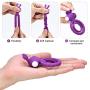 Electric Penis Ring, Yuechao Electric Male Ring with Mini Bullet for Couples Play Mens Vibrating Cock Ring Waterproof for Longer Harder Erection (Purple Rabbit)