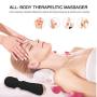 Wireless Mini Handheld Wand Massager with 12 Silent Frequency Modes, Personal Waterproof Rechargeable Power Massager for Relieving Body Muscle Soreness (NL-Black)