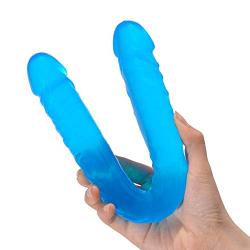 BlsesJoy 120-13 in Rea.listic Soft-Double Headed Dî`ld.ɔs Women Massager for Women and Wife (Blue/13Inch)