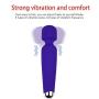 Smyidel Handheld Personal Cordless Wand Massager with Multi Powerful Speeds & Vibrating Frequencies Rechargeable for Neck Shoulder (Purple)