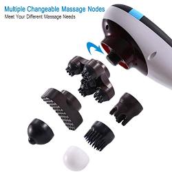 Wireless Hand Held Massager, Waist Massager, Back Massager, 6 Conversion Massage Heads, Has Variable Intensity to Releive Pain in The Back, Neck, Shoulders, Muscles