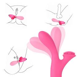 Louviva Vibrator Rabbit Vibrating G-spot Vibrator - Vagina and Clitoris Stimulation Rabbit Massager - Powerful Adults Sex Toys for Women or Couples