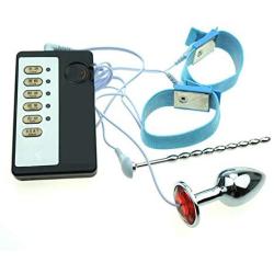 Male Pê-ňís Plug Urêthràl Sound ChástḮty Catheter Ëlectrical Stimulation RḮngs êlêctro Shock for Men Tasens Time