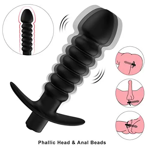 Anal Vibrator with 7 Stimulation Beads 10 Powerful Vibration Modes for Anal Play, PALOQUETH Rechargeable Anal Stimulator Sex Toy Butt Plug for Men Women Couples Anal Vibrator with 7 Stimulation Beads 10 Powerful Vibration Modes for Anal Play, PALOQUETH Rechargeable Anal Stimulator Sex Toy Butt Plug for Men Women Couples